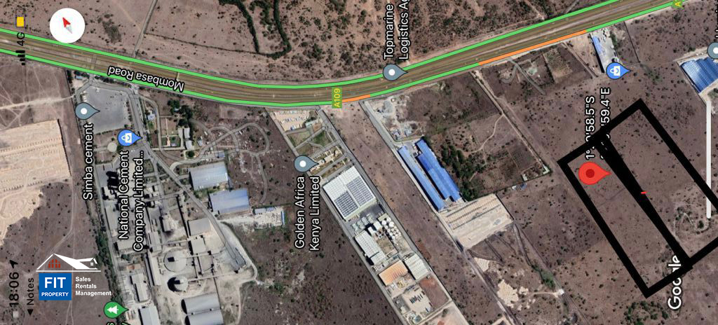 Prime 14.3 acre land for sale, Athi River. 400 meters off Mombasa road. Near Bachu Industries, Golden Africa Ltd, Simba Cement.