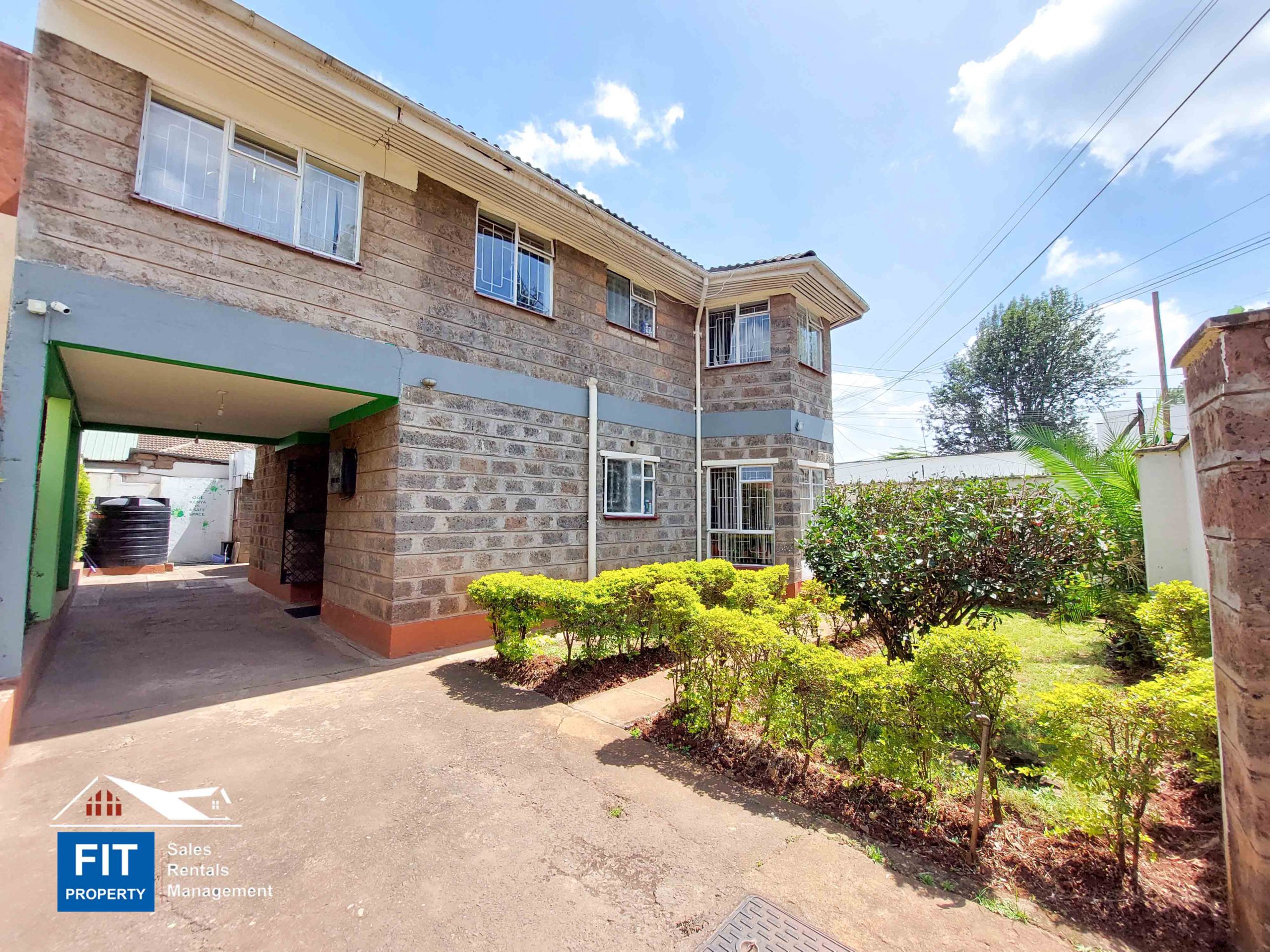 6 Bed Commercial House for Rent just on Lenana Close. Ideally suited for private offices, NGOs and more. USD 1650/month or KES 250,000/ month FIT PROPERTY