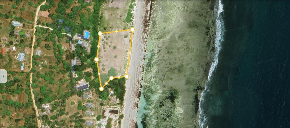 Prime Beachfront Plot - 3.3 Acres in Msambweni, Kwale County. Withviews of Cheshale Island, just south of Diani Beach. Price: USD 1.55M FIT PROPERTY