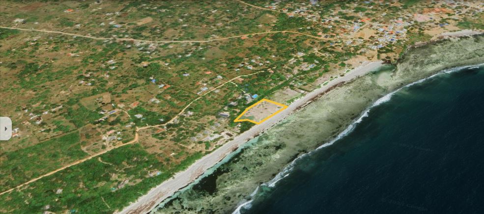 Prime Beachfront Plot - 3.3 Acres in Msambweni, Kwale County. Withviews of Cheshale Island, just south of Diani Beach. Price: USD 1.55M FIT PROPERTY