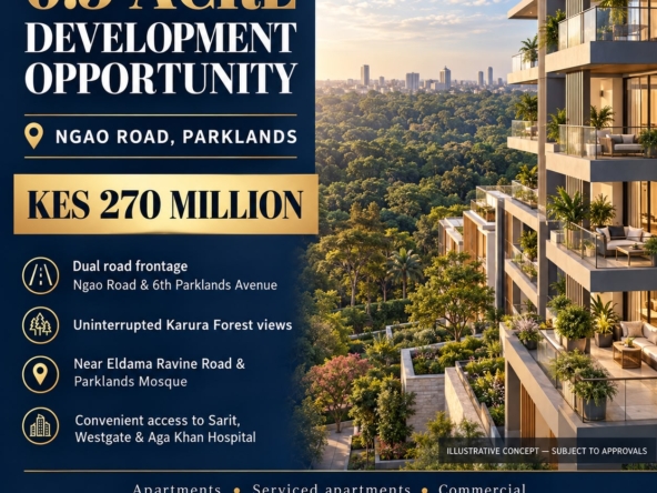 0.5-Acre Development Plot for Sale — Ngao Road, Parklands